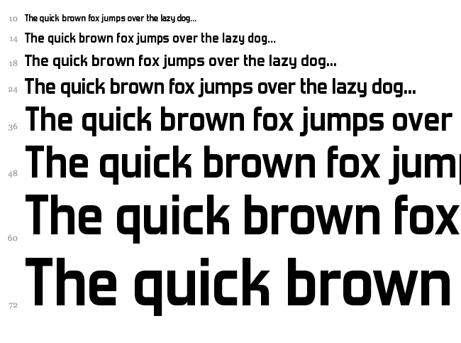 Forgotten Futurist font waterfall